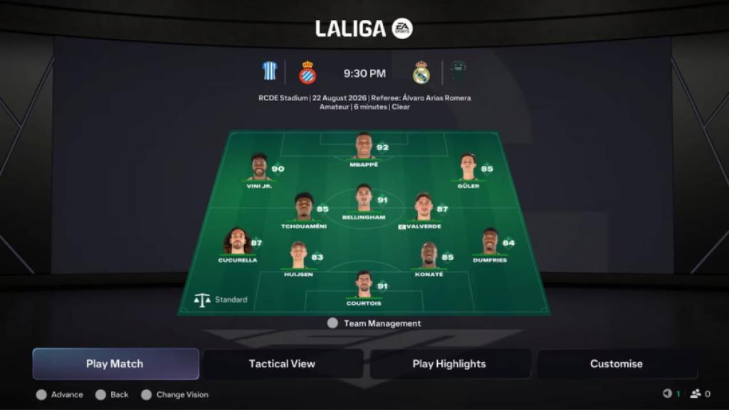 Hệ thống hình ảnh Team Management mới trong FC 27 sau bản cập nhật 1.1 (TU 6)