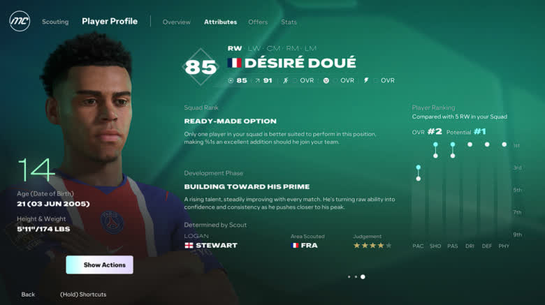 Màn hình Development Phase trong FC 27 Career Mode: theo dõi giai đoạn phát triển của cầu thủ trẻ qua từng mùa