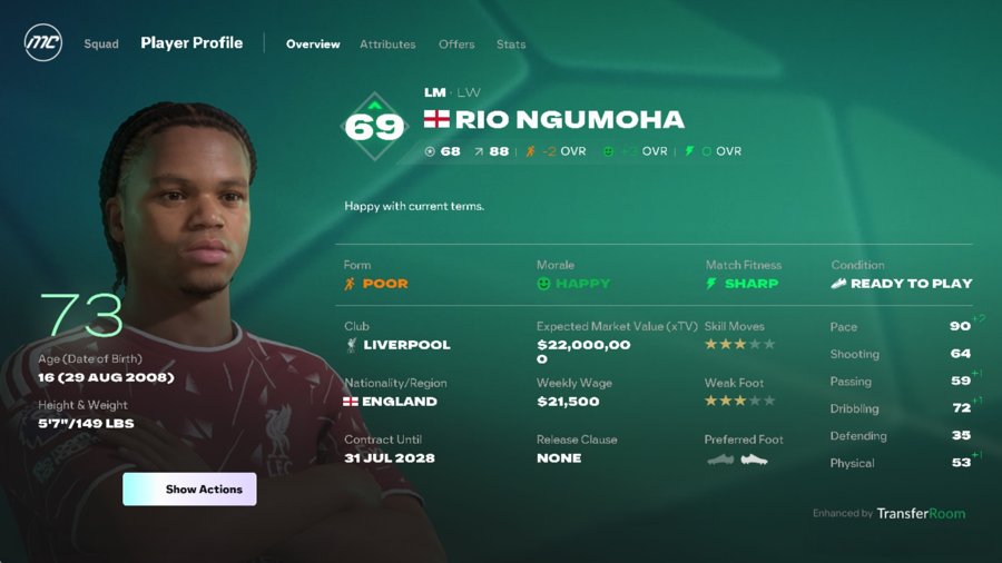 Hồ sơ một cầu thủ trẻ trong FC 27 Career Mode: cầu thủ sinh mới có tiềm năng cao là mục tiêu săn đón mỗi đầu mùa giải